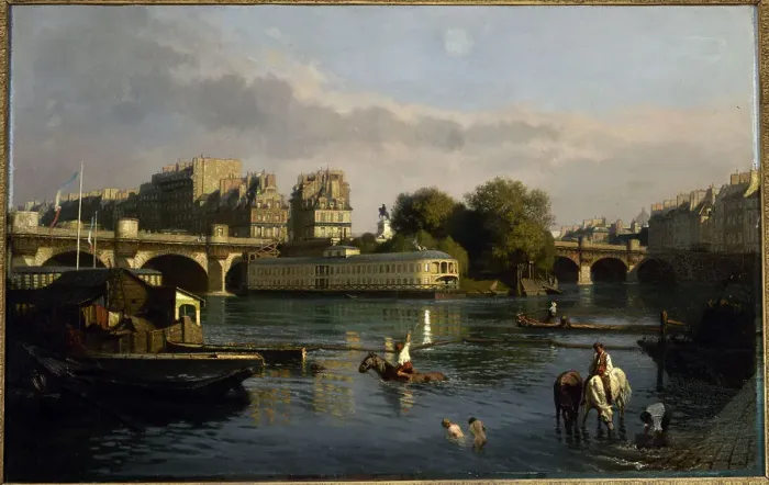 Framed Print : Pont-Neuf and the tip of Ile de la Cite, c1860. Creator: Theophile Meunier Framed Print : Pont-Neuf and the tip of Ile de la Cite, c1860. Creator: Theophile Meunier