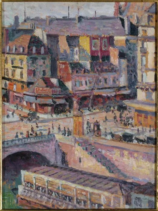Framed Print : Pont Saint-Michel and the Quai des Orfevres around 1905. Creator: Unknown Framed Print : Pont Saint-Michel and the Quai des Orfevres around 1905. Creator: Unknown