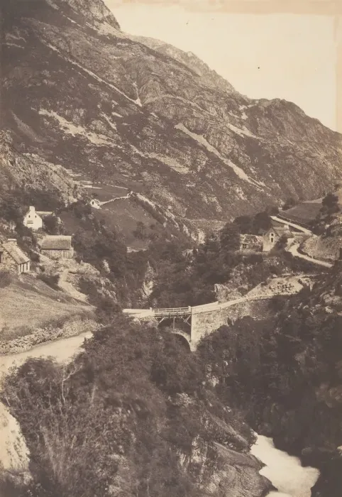 Framed Print : Pont de Sia Route de Gavarnie St Sauveur, 1853. Creator: Joseph Vigier Framed Print : Pont de Sia Route de Gavarnie St Sauveur, 1853. Creator: Joseph Vigier