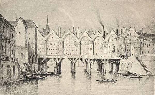 The Pont St Michel in 1550, 1915