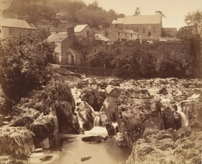 Framed Print : At Pont y pair, Bettws-y-Coed, North Wales, 1856. Creator: Francis Bedford