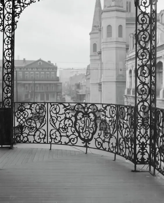 Framed Print : Pontalba buildings, New Orleans, between 1920 and 1926. Creator: Arnold Genthe Framed Print : Pontalba buildings, New Orleans, between 1920 and 1926. Creator: Arnold Genthe