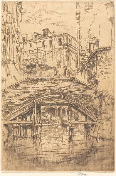 Ponte del Piovan, 1880. Creator: James Abbott McNeill Whistler