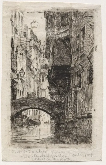 Framed Print : Ponte del Pistor. Creator: Otto H. Bacher (American, 1856-1909) Framed Print : Ponte del Pistor. Creator: Otto H. Bacher (American, 1856-1909)