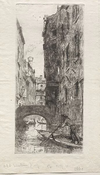 Ponte del Pistor, Venice, 1880. Creator: Otto H. Bacher (American, 1856-1909)