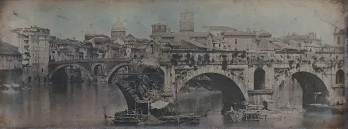 Framed Print : Ponte Rotto (Pons Aemilius), Rome, 1842. Creator: Joseph Philibert Girault De Prangey Framed Print : Ponte Rotto (Pons Aemilius), Rome, 1842. Creator: Joseph Philibert Girault De Prangey