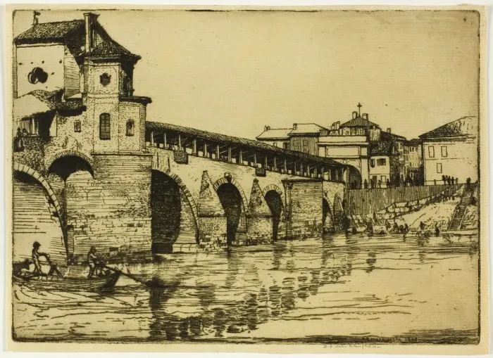 Framed Print : Ponte Ticino, Pavia, 1904. Creator: Donald Shaw MacLaughlan Framed Print : Ponte Ticino, Pavia, 1904. Creator: Donald Shaw MacLaughlan