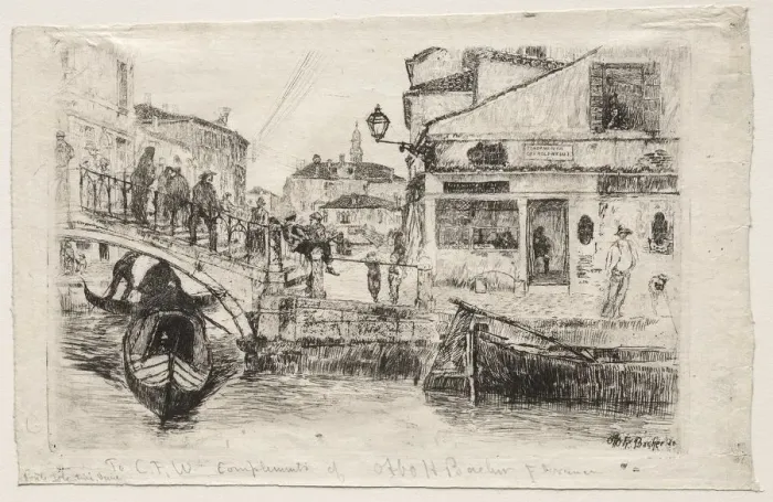 Framed Print : Ponte Tolentine, 1880. Creator: Otto H. Bacher (American, 1856-1909) Framed Print : Ponte Tolentine, 1880. Creator: Otto H. Bacher (American, 1856-1909)