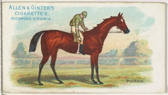 Framed Print : Pontico, from The Worlds Racers series (N32) for Allen & Ginter Cigarettes, 1888 Framed Print : Pontico, from The Worlds Racers series (N32) for Allen & Ginter Cigarettes, 1888