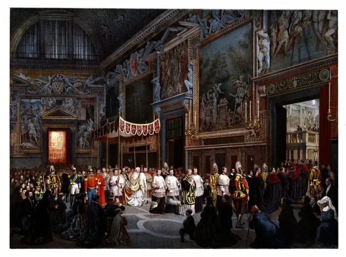 Framed Print : Pontifical ceremonies. Procession of the Blessed Sacrament to the Sistine Chapel Framed Print : Pontifical ceremonies. Procession of the Blessed Sacrament to the Sistine Chapel