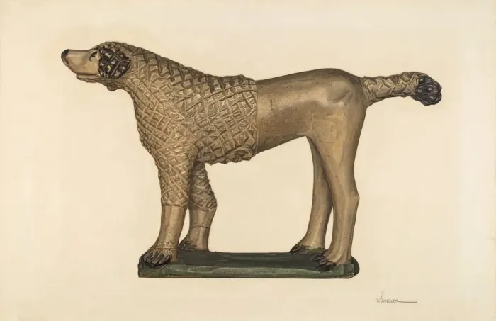 Framed Print : Poodle, c. 1940. Creator: Selma Sandler Framed Print : Poodle, c. 1940. Creator: Selma Sandler