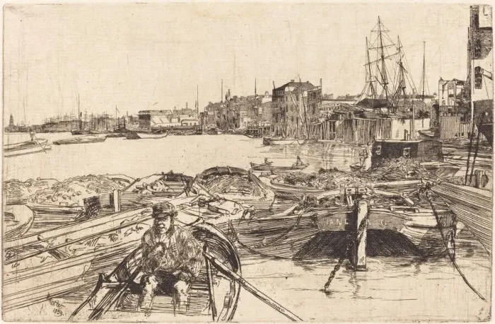 Framed Print : The Pool, 1859. Creator: James Abbott McNeill Whistler Framed Print : The Pool, 1859. Creator: James Abbott McNeill Whistler