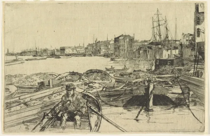 Framed Print : The Pool, 1859. Creator: James Abbott McNeill Whistler Framed Print : The Pool, 1859. Creator: James Abbott McNeill Whistler