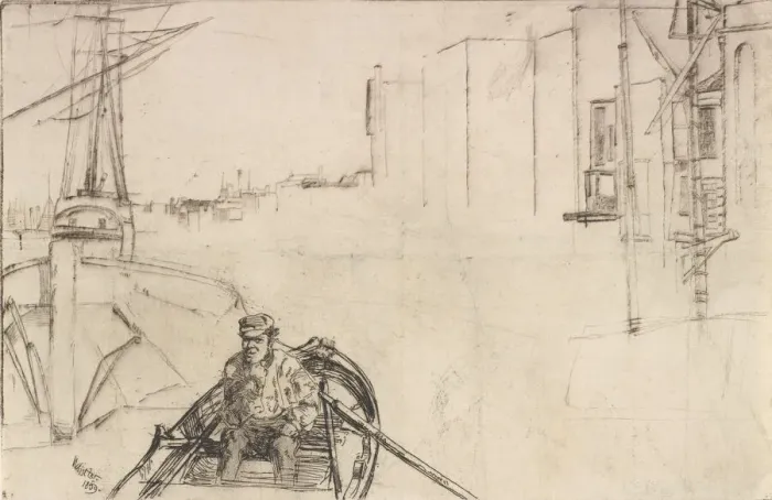 Framed Print : The Pool, 1859. Creator: James Abbott McNeill Whistler Framed Print : The Pool, 1859. Creator: James Abbott McNeill Whistler
