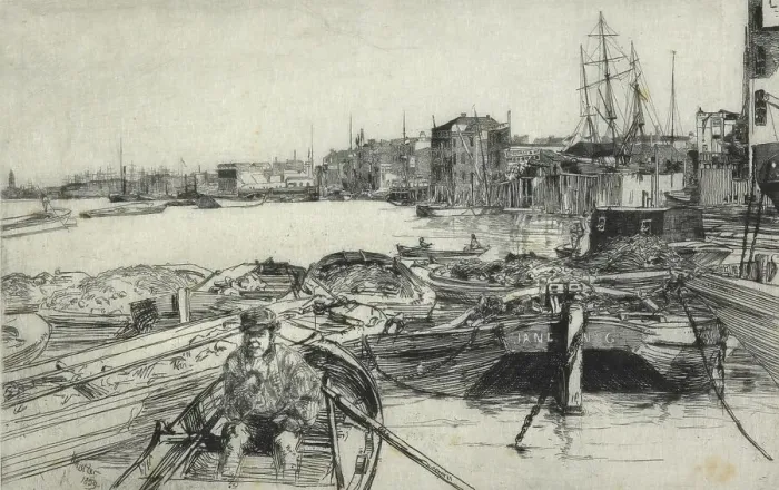 Framed Print : The pool. 1859. Creator: James Abbott McNeill Whistler Framed Print : The pool. 1859. Creator: James Abbott McNeill Whistler