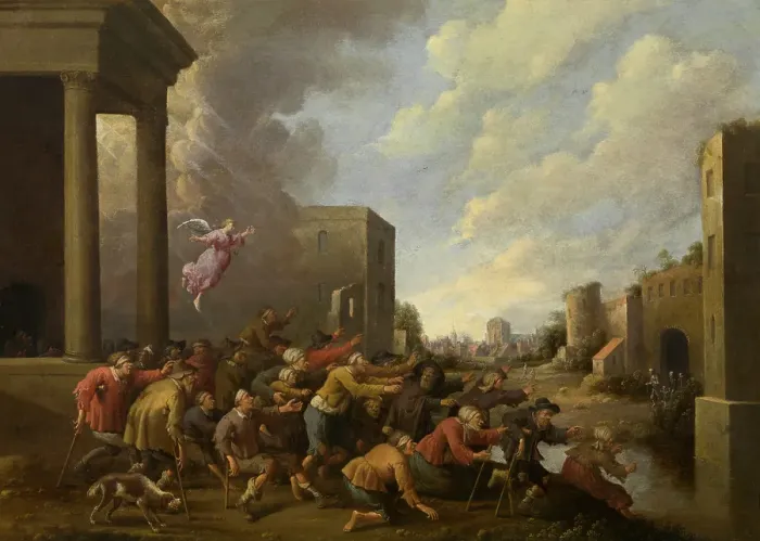Framed Print : The Pool of Bethesda. Creator: Joost Cornelisz Droochsloot Framed Print : The Pool of Bethesda. Creator: Joost Cornelisz Droochsloot