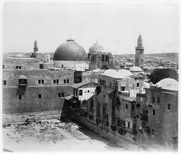 Pool of Hezekiah, Church of the Holy Sepulchre, and Hospice of the Knights of St. John, Between 1860 and 1880
