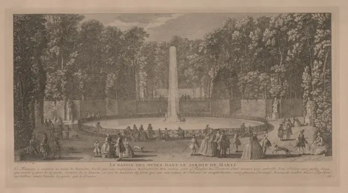 Framed Print : Pool of the Muses at Marli. Creator: Jacques Rigaud (French, 1681-1754) Framed Print : Pool of the Muses at Marli. Creator: Jacques Rigaud (French, 1681-1754)