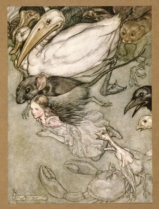 Framed Print : The Pool of Tears, from Alices Adventures in Wonderland, by Lewis Carroll, pub. 1907 Framed Print : The Pool of Tears, from Alices Adventures in Wonderland, by Lewis Carroll, pub. 1907
