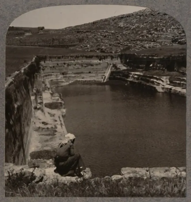 Framed Print : One of the Pools of Solomon, c1900 Framed Print : One of the Pools of Solomon, c1900