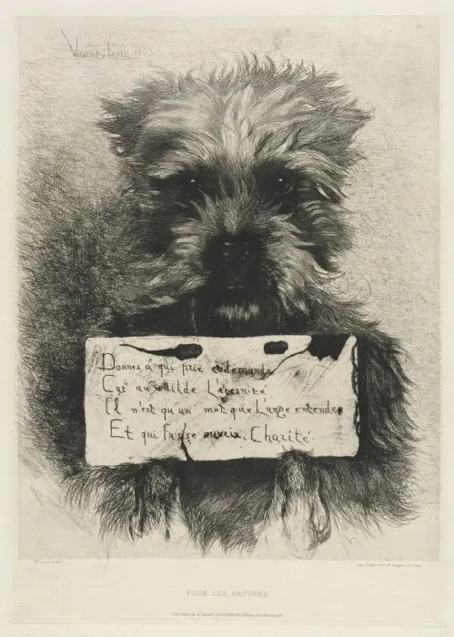 Framed Print : For the Poor, 1863. Creator: Ludovic Napoleon, Vicomte Lepic (French, 1839-1889); Cadart Framed Print : For the Poor, 1863. Creator: Ludovic Napoleon, Vicomte Lepic (French, 1839-1889); Cadart