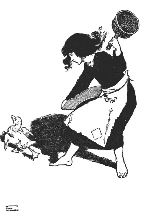 Framed Print : The Poor Duckling Was Scorned By All, c1930. Artist: W Heath Robinson Framed Print : The Poor Duckling Was Scorned By All, c1930. Artist: W Heath Robinson
