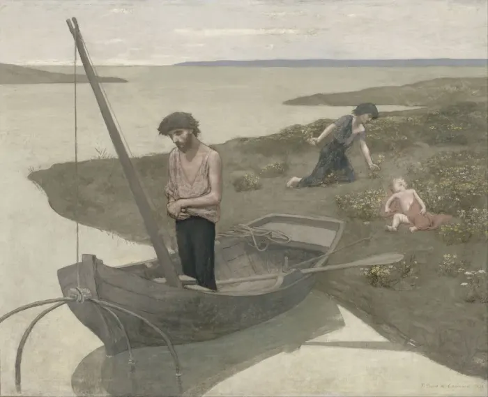 Framed Print : The Poor Fisherman, 1881. Artist: Puvis de Chavannes, Pierre Cecil (1824-1898) Framed Print : The Poor Fisherman, 1881. Artist: Puvis de Chavannes, Pierre Cecil (1824-1898)