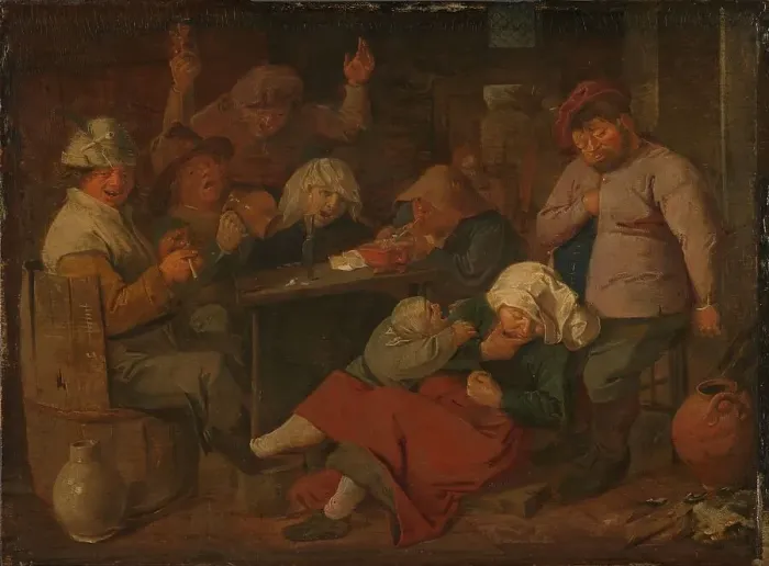 Framed Print : Poor Folk Drinking in a Tavern, c.1625-c.1630. Creator: Adriaen Brouwer Framed Print : Poor Folk Drinking in a Tavern, c.1625-c.1630. Creator: Adriaen Brouwer