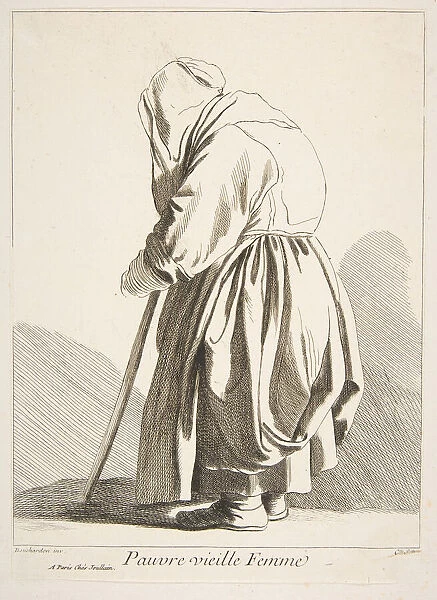 A Poor Old Woman, 1742. Creator: Caylus, Anne-Claude-Philippe de