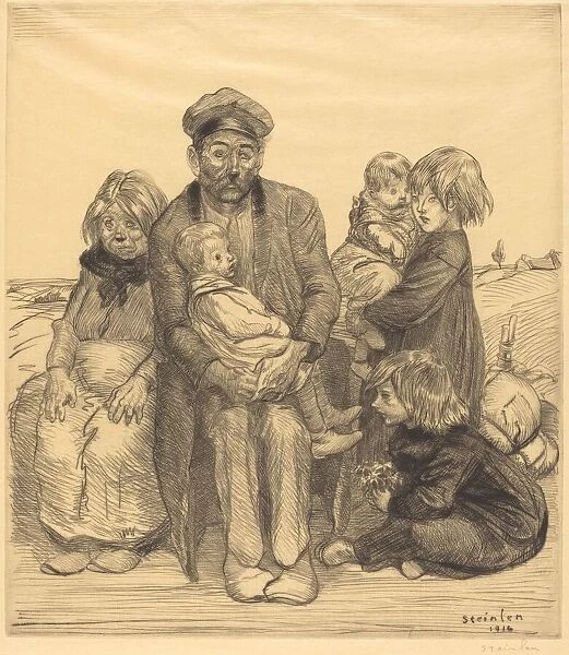 Poor People (Les pauvres gens), 1914. Creator: Theophile Alexandre Steinlen