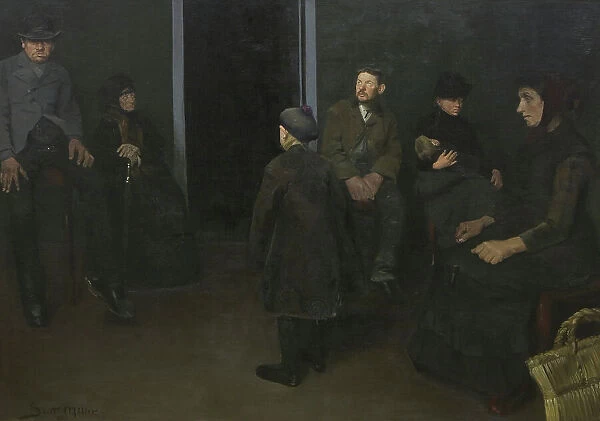 The Poor: The Waiting Room of Death, 1888. Creator: Harald Slott-Moller