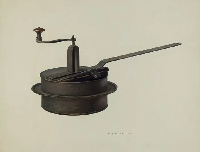 Framed Print : Popcorn Popper, c. 1940. Creator: Oscar Bluhme Framed Print : Popcorn Popper, c. 1940. Creator: Oscar Bluhme