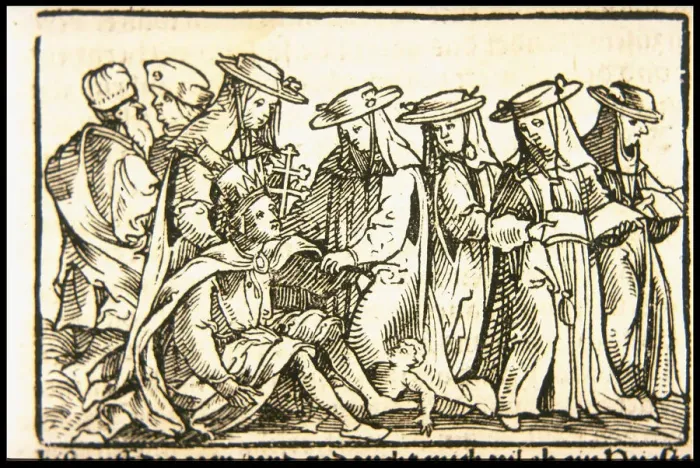 Framed Print : Pope Joan, ca 1545. Creator: Burgkmair, Hans, the Elder (1473-1531) Framed Print : Pope Joan, ca 1545. Creator: Burgkmair, Hans, the Elder (1473-1531)