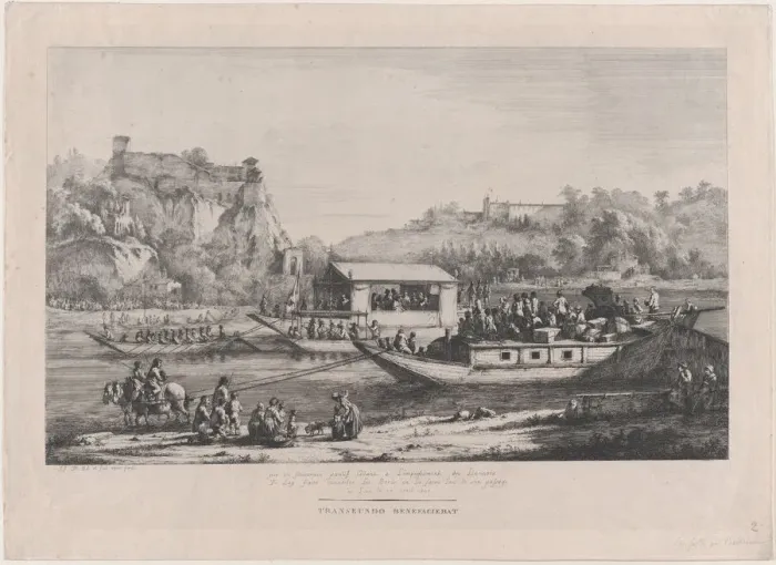 Framed Print : Pope Pius VII on the Saone, 1805. Creator: Jean-Jacques de Boissieu Framed Print : Pope Pius VII on the Saone, 1805. Creator: Jean-Jacques de Boissieu
