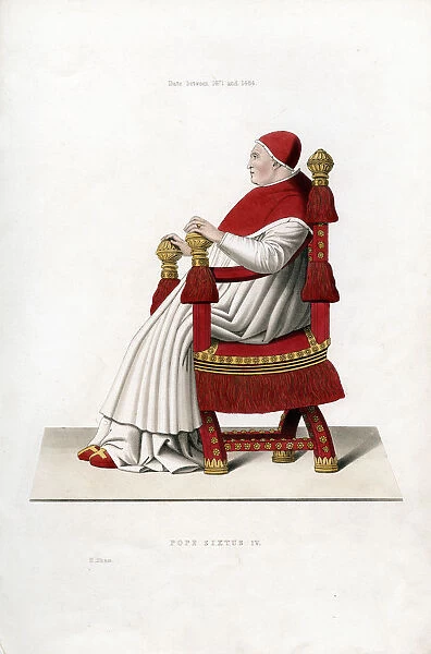 Pope Sixtus IV, 1471-1484, (1843). Artist: Henry Shaw