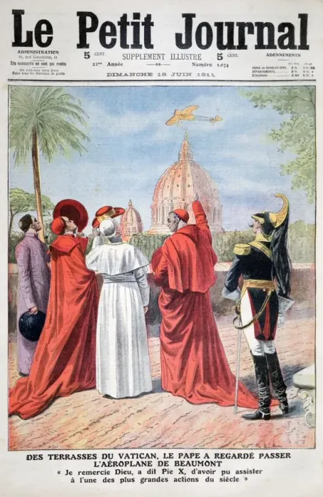 Framed Print : The Pope viewing the plane of Andre Beaumont over Rome, 1911 Framed Print : The Pope viewing the plane of Andre Beaumont over Rome, 1911