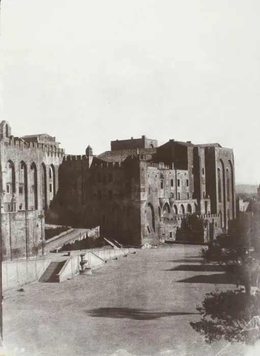 Framed Print : The Popes Palace, Avignon, c. 1851, printed 1970. Creator: Charles Negre