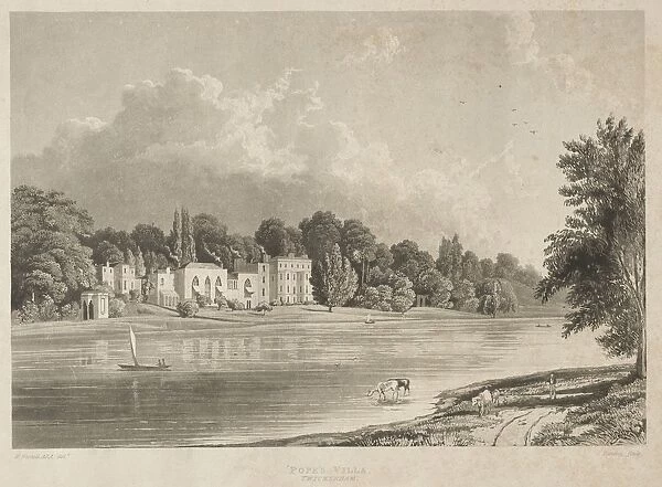 Popes Villa, Twickenham, 1828. Creator: Charles Bentley (British, 1808-1854)