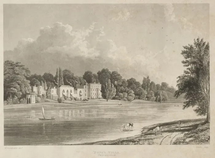 Framed Print : Popes Villa, Twickenham, 1828. Creator: Charles Bentley (British, 1808-1854) Framed Print : Popes Villa, Twickenham, 1828. Creator: Charles Bentley (British, 1808-1854)