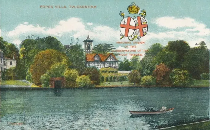 Framed Print : Popes Villa, Twickenham, c1910 Framed Print : Popes Villa, Twickenham, c1910
