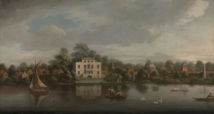 Framed Print : Popes Villa, Twickenham, ca. 1755. Creator: Joseph Nickolls Framed Print : Popes Villa, Twickenham, ca. 1755. Creator: Joseph Nickolls
