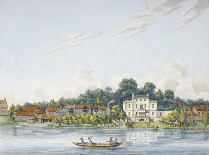 Framed Print : Popes Villa, Twickenham, Middlesex, c1800 Framed Print : Popes Villa, Twickenham, Middlesex, c1800