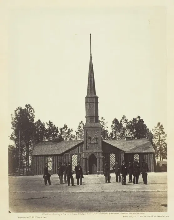 Framed Print : Poplar Grove Church, 1860 / 64. Creator: Alexander Gardner Framed Print : Poplar Grove Church, 1860 / 64. Creator: Alexander Gardner