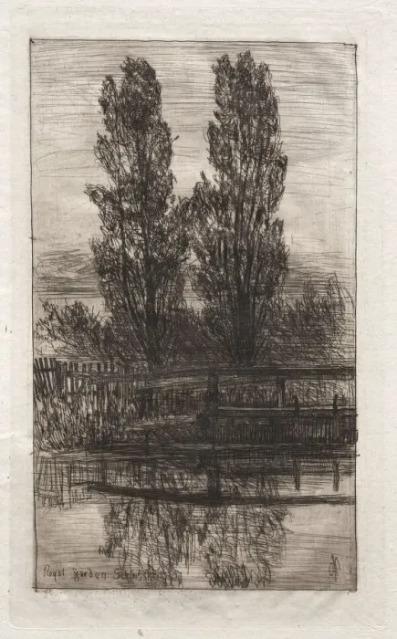 Framed Print : Poplars, Royal Garden, Schleissheim, 1879. Creator: Otto H. Bacher (American, 1856-1909) Framed Print : Poplars, Royal Garden, Schleissheim, 1879. Creator: Otto H. Bacher (American, 1856-1909)