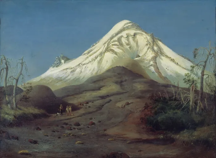 Framed Print : Popocatepetl, 1833. Creator: Gros, Jean-Baptiste Louis (1793-1870) Framed Print : Popocatepetl, 1833. Creator: Gros, Jean-Baptiste Louis (1793-1870)