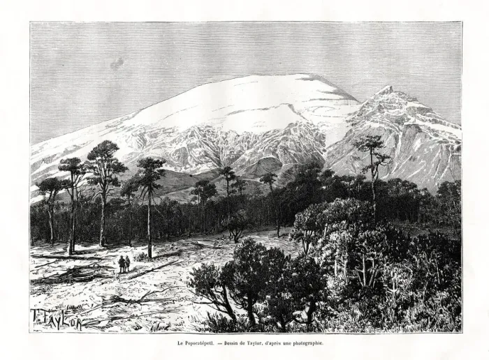 Framed Print : Popocatepetl, Mexico, 19th century Framed Print : Popocatepetl, Mexico, 19th century