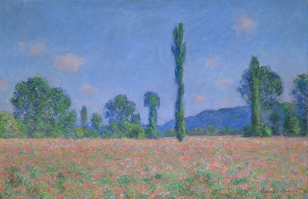 Poppy Field (Giverny), 1890  /  91. Creator: Claude Monet