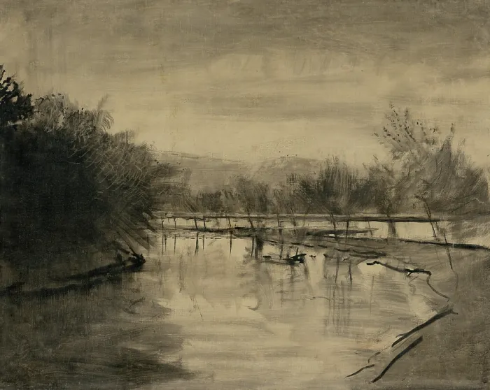 Framed Print : The Poprad near Strazky, 1910. Creator: Ladislav Mednyanszky Framed Print : The Poprad near Strazky, 1910. Creator: Ladislav Mednyanszky