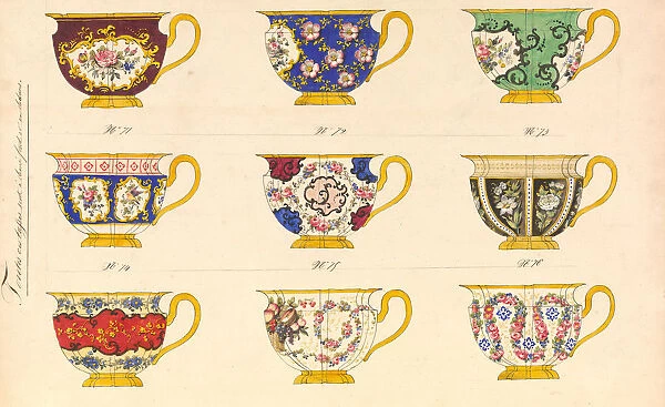 Porcelain Designs, ca. 1825-50. Creator: Anon