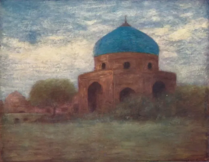 Framed Print : The Porcelain Dome, Amritsar, 1903. Artist: Mortimer L Menpes Framed Print : The Porcelain Dome, Amritsar, 1903. Artist: Mortimer L Menpes